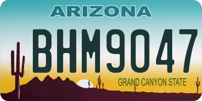 AZ license plate BHM9047