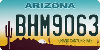 AZ license plate BHM9063
