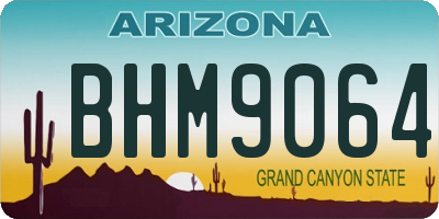 AZ license plate BHM9064