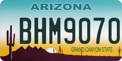 AZ license plate BHM9070