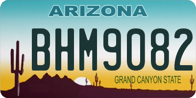 AZ license plate BHM9082