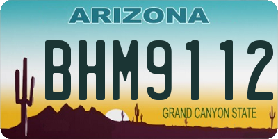 AZ license plate BHM9112