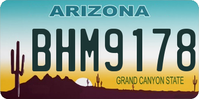 AZ license plate BHM9178