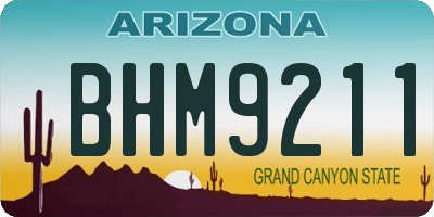 AZ license plate BHM9211