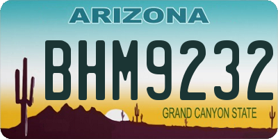 AZ license plate BHM9232