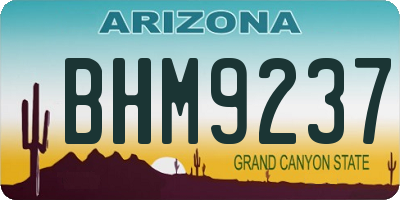 AZ license plate BHM9237