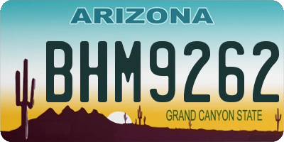 AZ license plate BHM9262