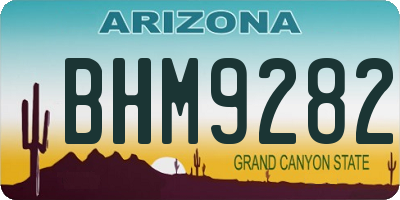 AZ license plate BHM9282