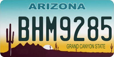 AZ license plate BHM9285