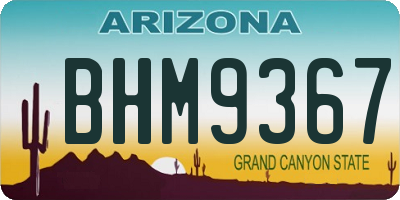 AZ license plate BHM9367