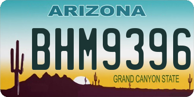 AZ license plate BHM9396