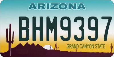 AZ license plate BHM9397