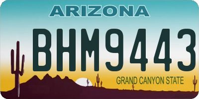 AZ license plate BHM9443