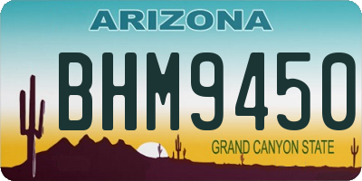 AZ license plate BHM9450