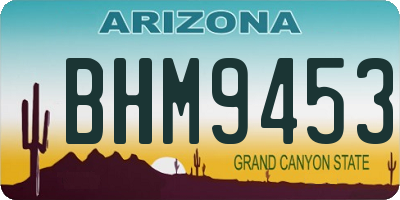 AZ license plate BHM9453