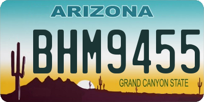 AZ license plate BHM9455