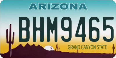 AZ license plate BHM9465