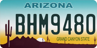 AZ license plate BHM9480