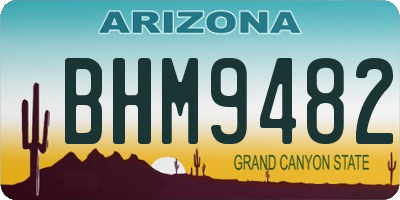 AZ license plate BHM9482