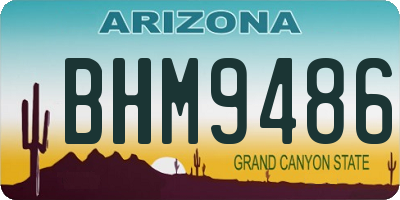 AZ license plate BHM9486