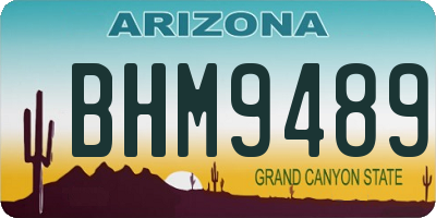 AZ license plate BHM9489
