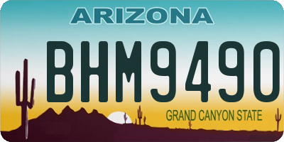 AZ license plate BHM9490
