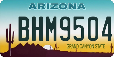 AZ license plate BHM9504