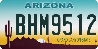 AZ license plate BHM9512