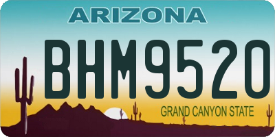 AZ license plate BHM9520