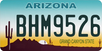 AZ license plate BHM9526