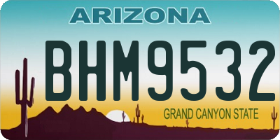 AZ license plate BHM9532