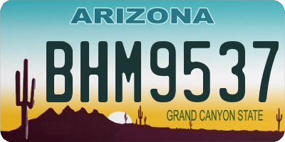 AZ license plate BHM9537