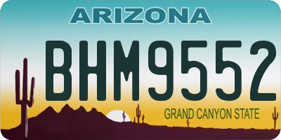 AZ license plate BHM9552