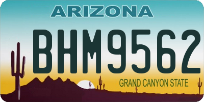 AZ license plate BHM9562