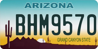 AZ license plate BHM9570