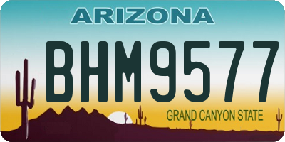AZ license plate BHM9577