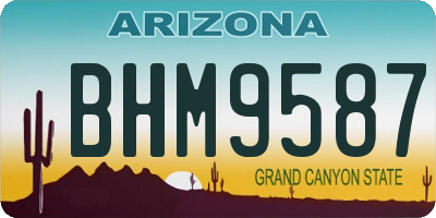 AZ license plate BHM9587