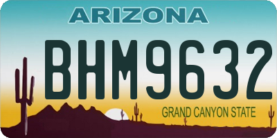 AZ license plate BHM9632