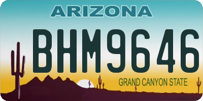 AZ license plate BHM9646