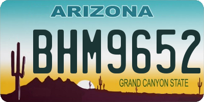 AZ license plate BHM9652