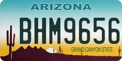 AZ license plate BHM9656