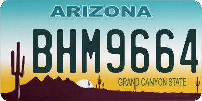 AZ license plate BHM9664
