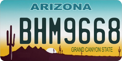 AZ license plate BHM9668