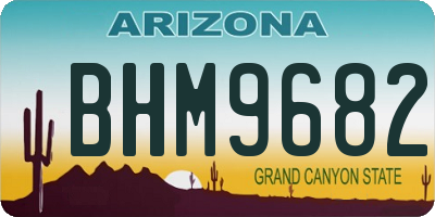 AZ license plate BHM9682