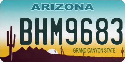 AZ license plate BHM9683
