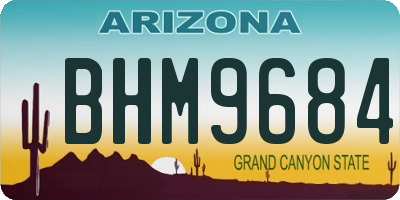 AZ license plate BHM9684