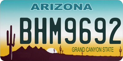 AZ license plate BHM9692