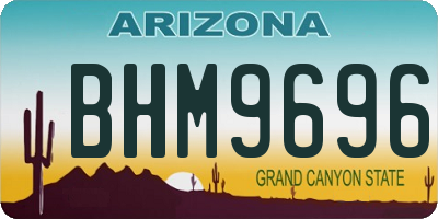 AZ license plate BHM9696