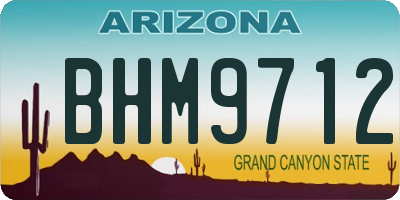 AZ license plate BHM9712