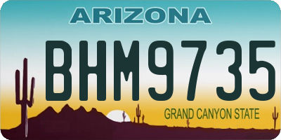 AZ license plate BHM9735